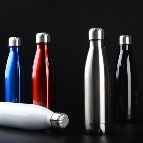 Stainless Steel Double Wall Cola Water Bottle | Maroon, 500ml | Keeps Hot & Cold up to 4 Hours | (Black-05) Image