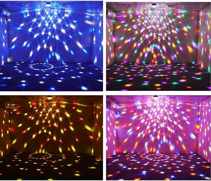 LED Disco Lights Party Lights | Rotating Crystal Magic Ball Lights for the Ultimate Party Atmosphere | Colorful Lighting for Any Occasion Image