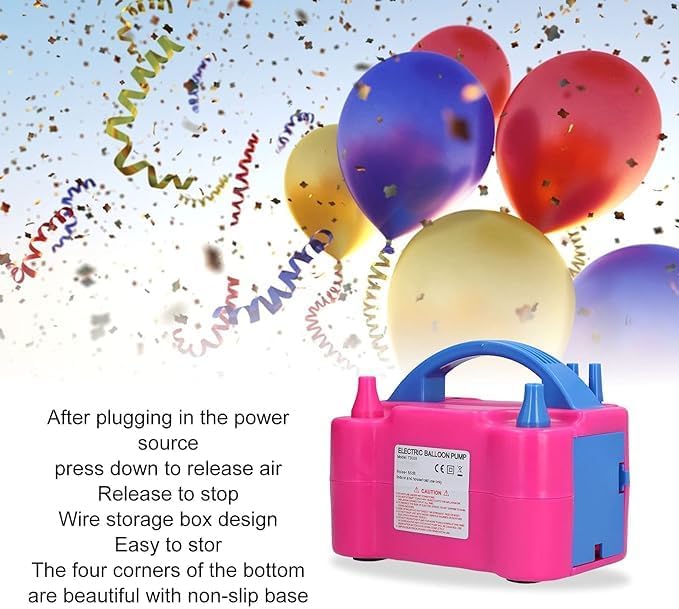 Electric Balloon Pump with Storage Box Design | Long Air Outlet for Efficient Inflation | Quick and Convenient Setup Image