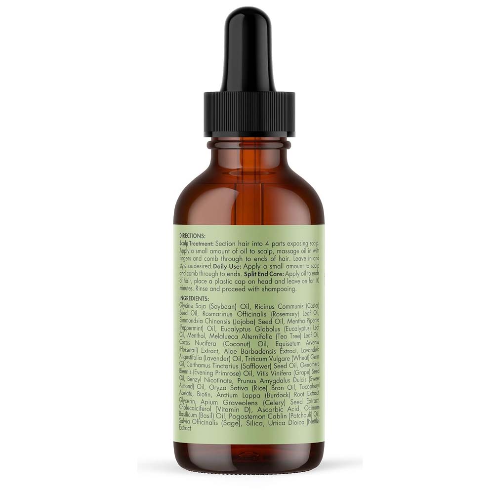 Mielle Organics Rosemary & Mint Hair Oil with Biotin – Strengthens, Moisturizes & Soothes Scalp, Promotes Longer, Healthier Hair (2 Fl Oz) Image