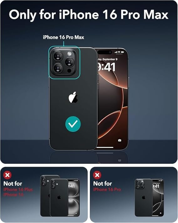 MagSafe Compatible Magnetic Phone Case with Camera Control | Military-Grade Shock Protection for iPhone 16, 16 Plus, 16 Pro, 16 Pro Max – Includes Free Screen Protector Image