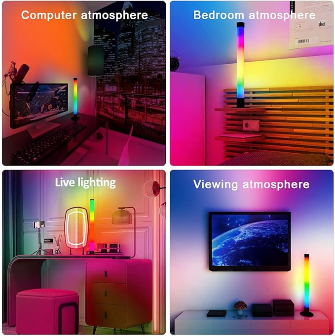Smart LED Light Bar RGB Lights | Bluetooth App Remote Control | 3-in-1 16 Million Colors | TV Backlight for Room, Movies, PC, Gaming Setup - 2PCS Image