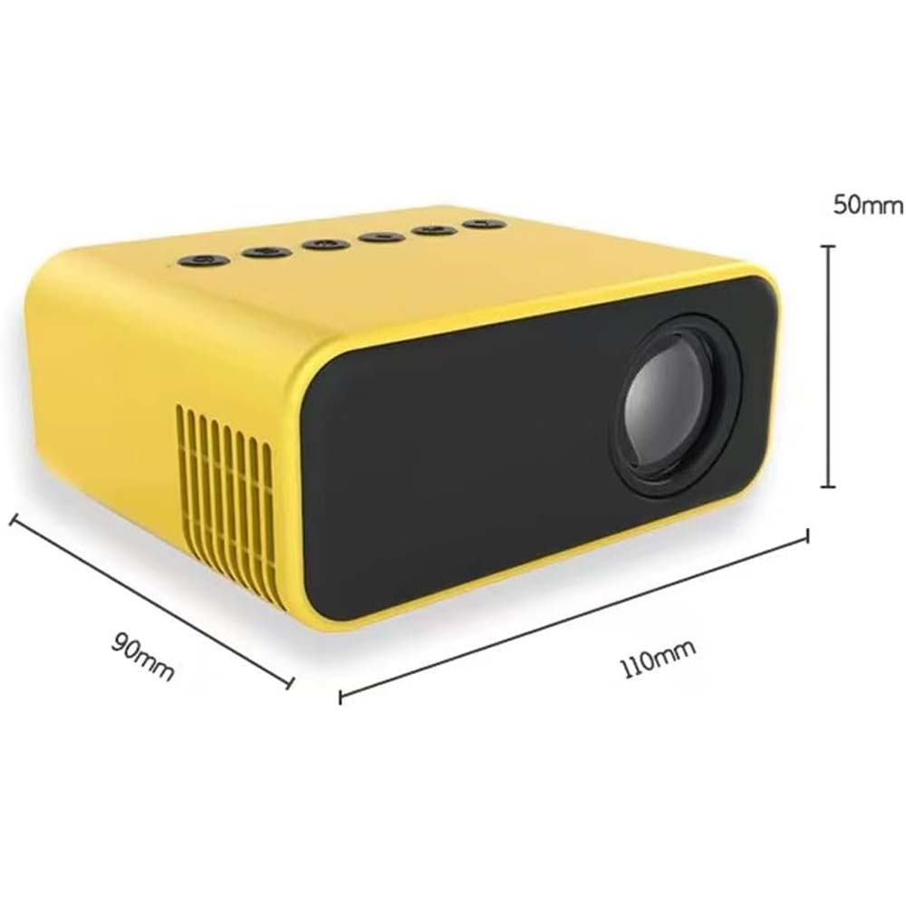 Mini Pocket Projector - HD Portable Movie Projector, Phone Screen Mirroring, Home Entertainment, Compact Yellow Design Image