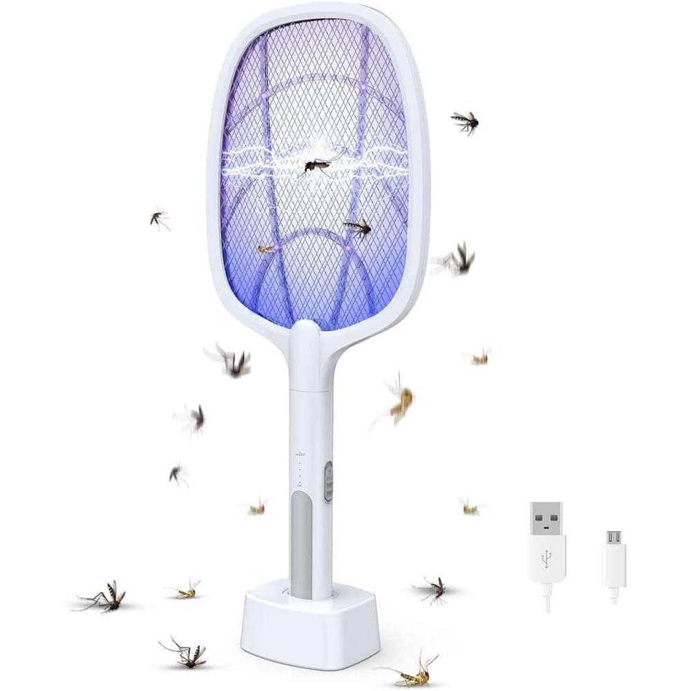 YT-M2038 Electric Mosquito Swatter High-voltage rechargeable insect killer. Safe, easy-to-use bug zapper racket for indoor/outdoor. Image