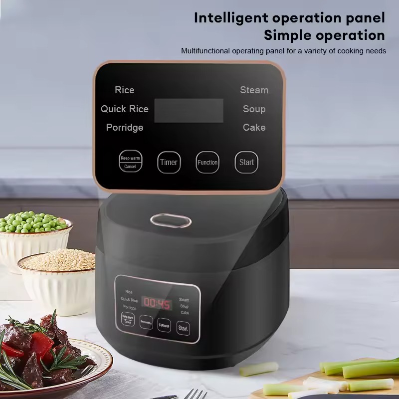 3L Smart Rice Cooker with Steamer - 24H Delay Start, Multi-Functional Cooker for 3-5 People, Includes Measuring Cup & Spoon (Multi Colour) Image