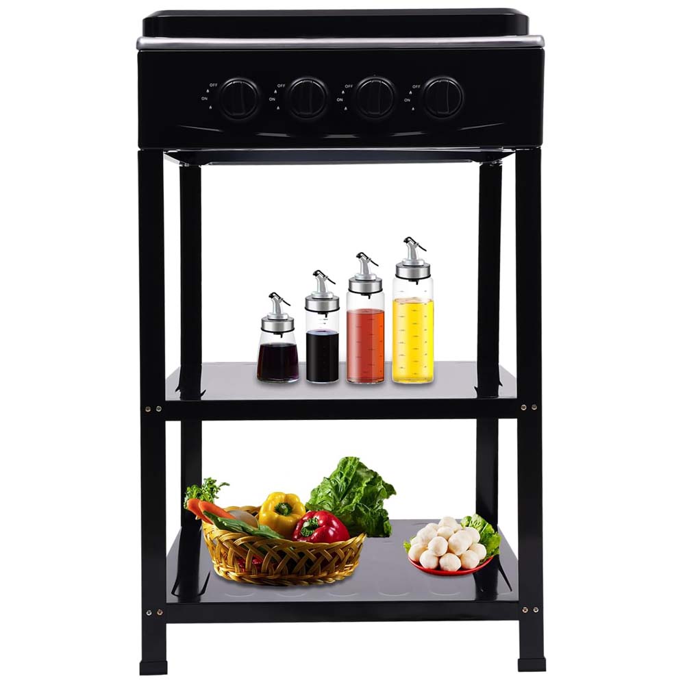 4-in-1 Gas Stove: 3 Burner + Hot Plate with Stand – Durable & Efficient Cooking Solution Image