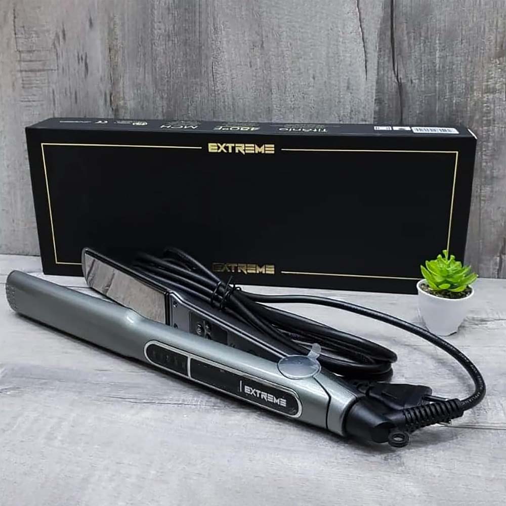 Extreme 480°F Hair Straightener - Professional Titanium Flat Iron with Digital Display & Fast Heat-Up Image