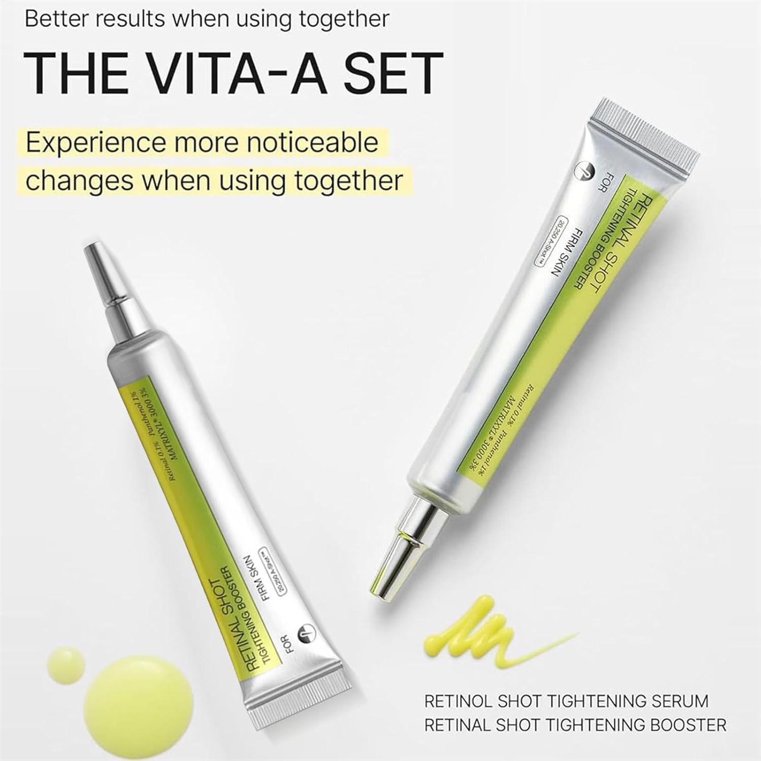 Vita A Retinal Shot Tightening Booster. Advanced retinal serum for deep wrinkles, firming & skin renewal. All skin types. Image