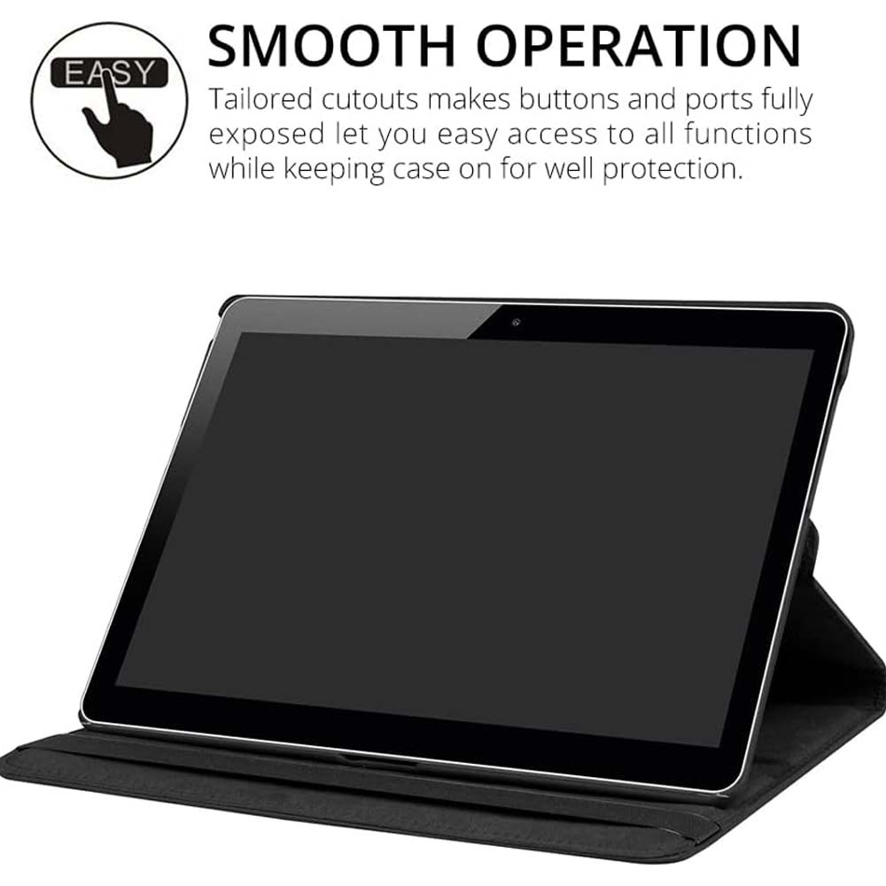 360° Rotating Case Compitable for Huawei MatePad 10.1 T6/X6 - Premium Leather Smart Cover (Multi-Color Options) Image