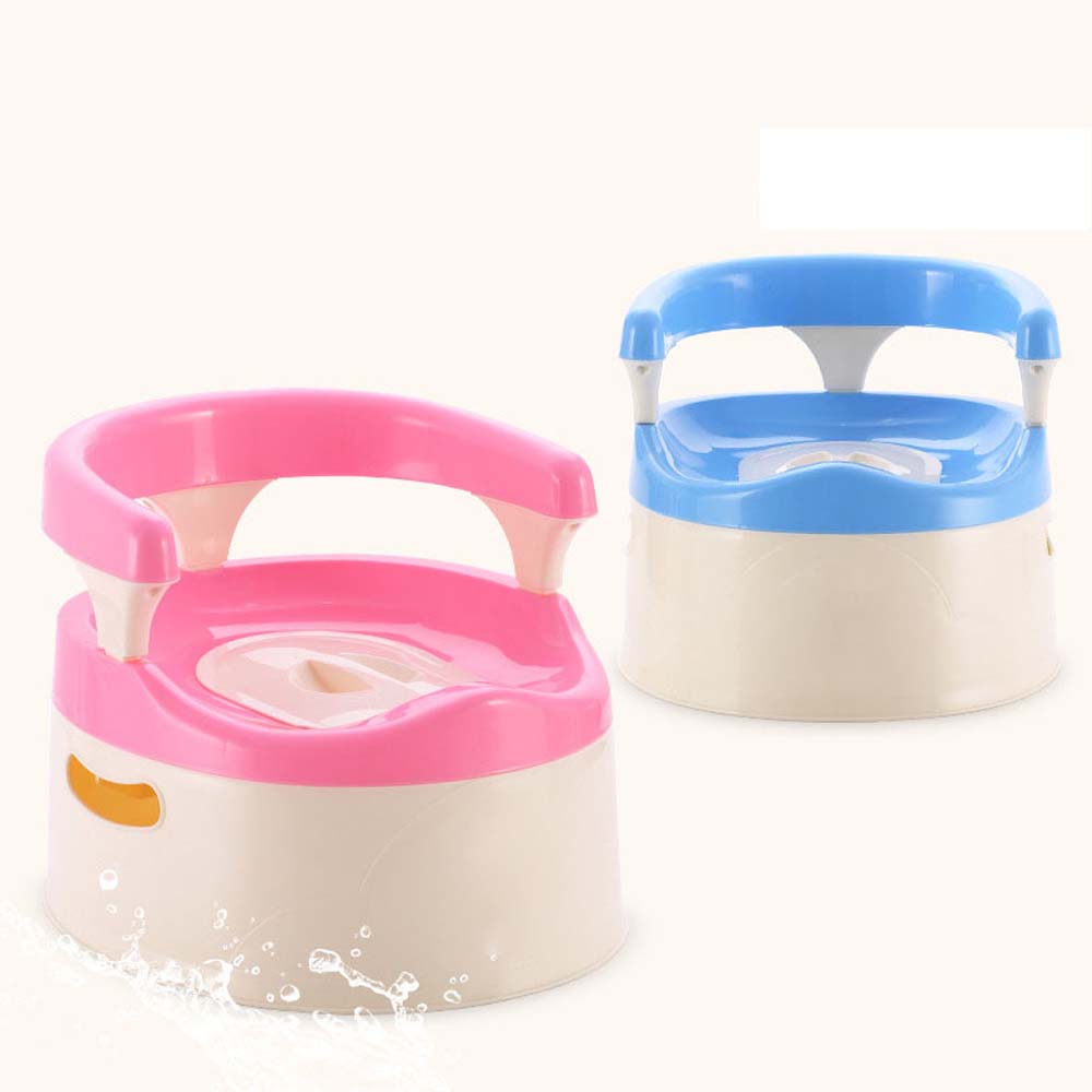 Portable Toddler Potty Training Chair - Kids' Toilet Seat with Splash Guard & Anti-Slip Base for Boys & Girls (Multi Colour) Image