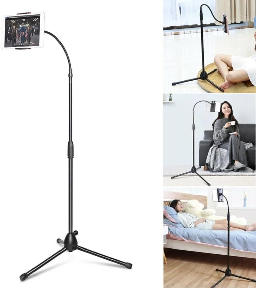 Universal Height Adjustable Mobile Phone Floor Stand Holder | Perfect for Every Mobile Device | Hands-Free Convenience Image