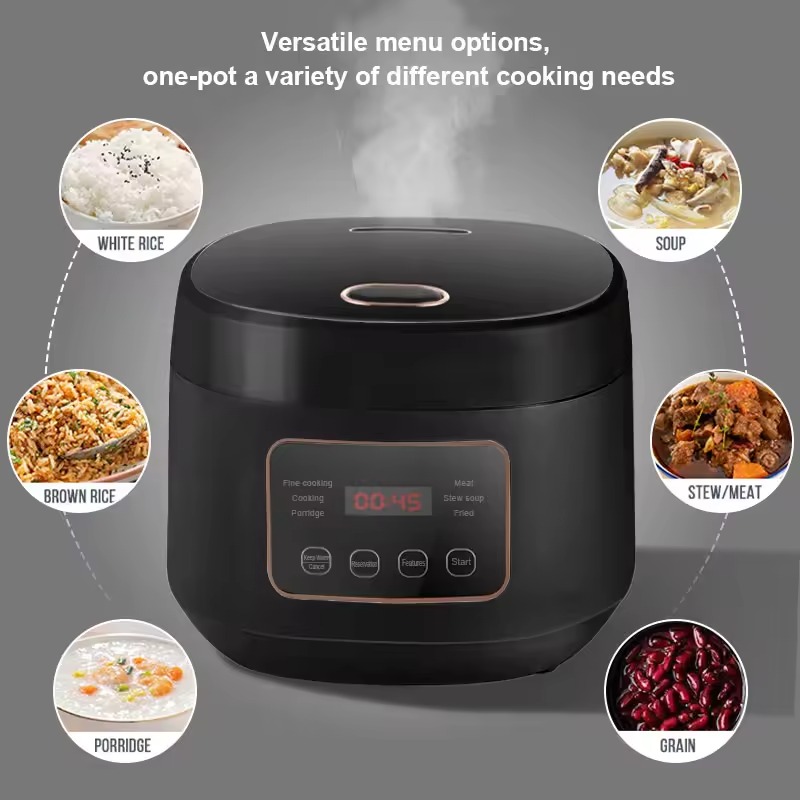 3L Smart Rice Cooker with Steamer - 24H Delay Start, Multi-Functional Cooker for 3-5 People, Includes Measuring Cup & Spoon (Multi Colour) Image