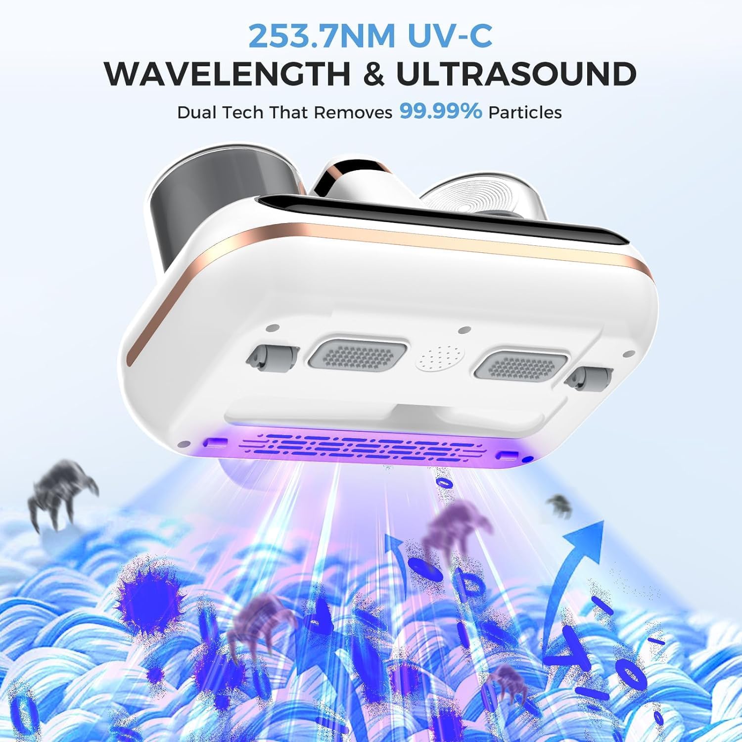 Bed Vacuum Cleaner – 210ml UV Ultrasonic Cleaner for Sofas and More Image