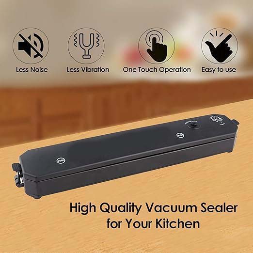 Powerful 90W Vacuum Sealer Machine | Automatic Air Sealing for Fresh Fruits, Meats, and Vegetables | Keep Food Fresh Longer Image
