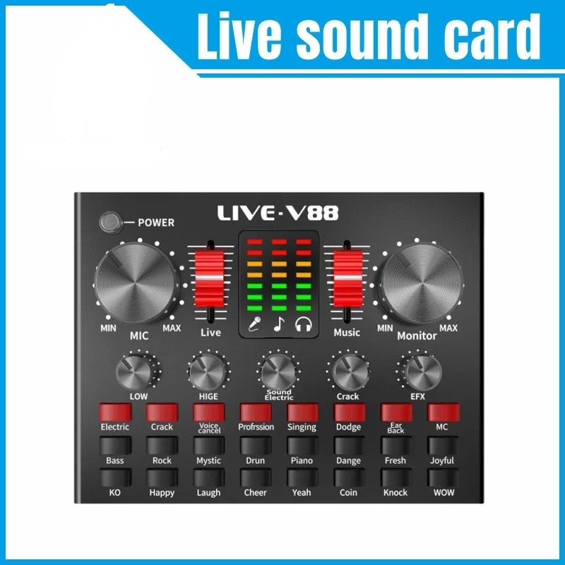 V88 Live Sound Card Mixer – USB External Sound Card for Mobile Phone with Anchor Network Interface Type Image