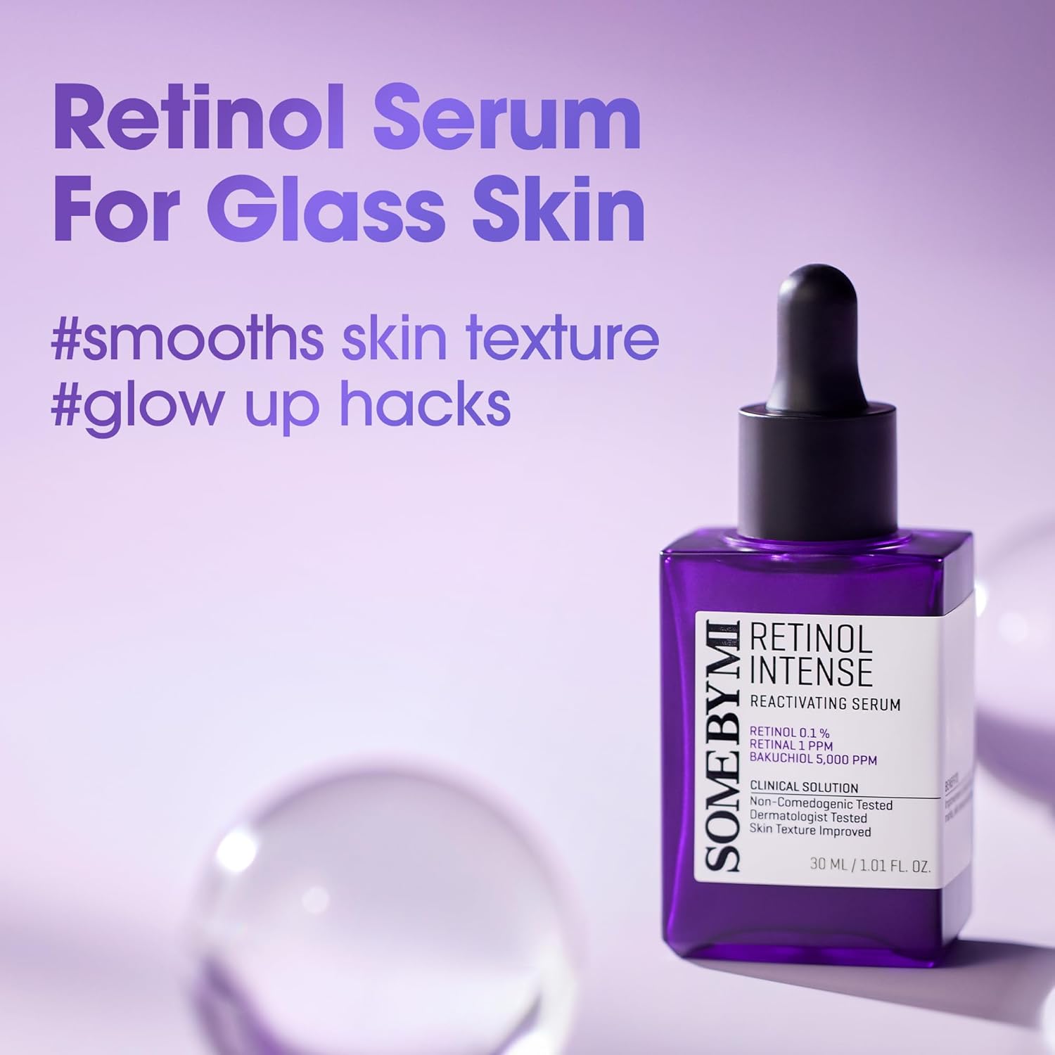 Some By Mi Retinol Intense Reactivating Serum for advanced wrinkle care & anti-aging. Authentic Korean skincare for rejuvenation. Image