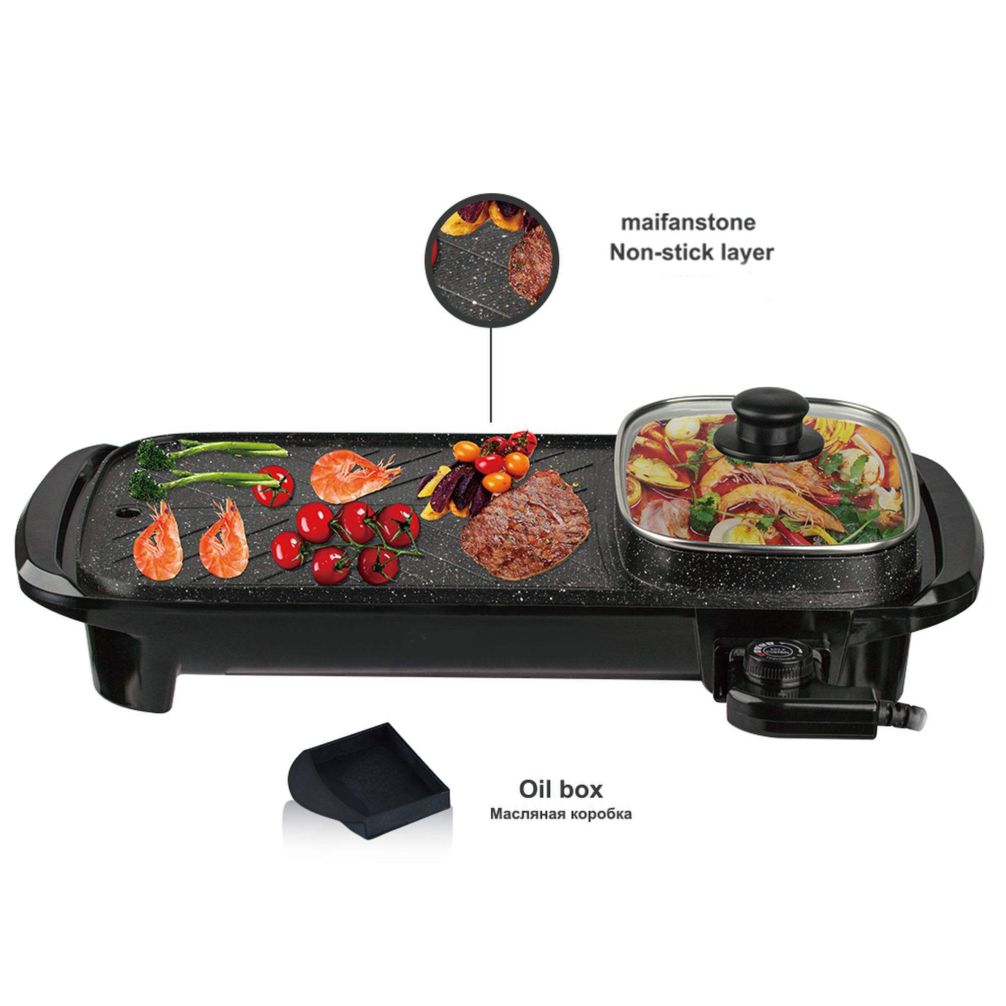 Customized Homemade BBQ Grill | Smokeless Indoor BBQ Grill | Electric BBQ Grill with Hot Pot | Perfect for Home Cooking and Dining Image