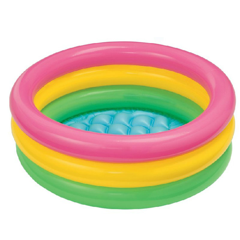 3 Rings Inflatable Sunset Glow Pool | Colorful Swimming Pool for Babies and Toddlers Image