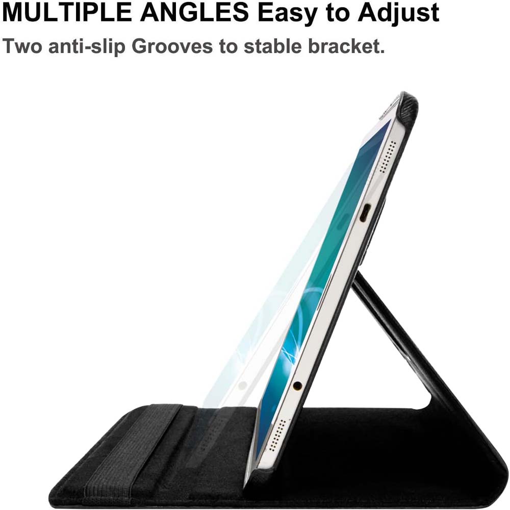 360° Rotating Stand Cover Compitable for Galaxy Tab A 7.0" 2016 Case -  SM-T280/T285, Full Protective PU Leather Case (Multi) Image