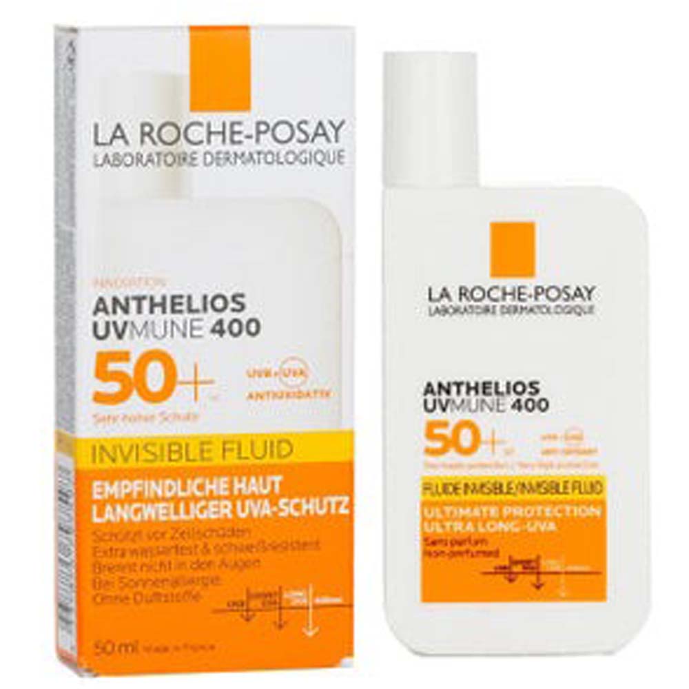 La Roche-Posay Anthelios UVMune 400 Invisible Fluid SPF50 - 50ml Advanced Protection Sunscreen for Face & Sensitive Skin Image