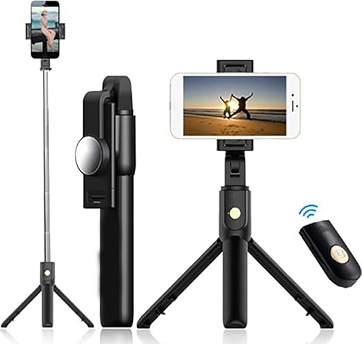 Mini Portable Gimbal Bluetooth Wireless Selfie Stick with Tripod Stabilizer for Phone Image