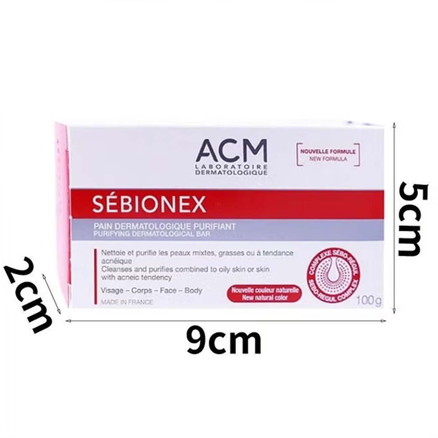 ACM Sebionex Purifying Soap. Deep cleansing bar for oily, acne-prone skin. Helps regulate sebum & prevent impurities. 100g. Image