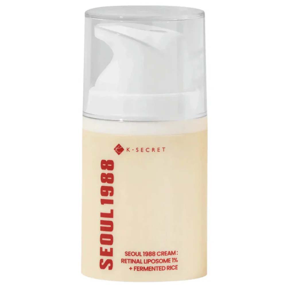 K-Secret SEOUL 1988 Cream with Retinal Liposome 1% & Fermented Rice – Anti-Aging, Brightening, Firming & Hydrating Korean Face Cream 50ml Image