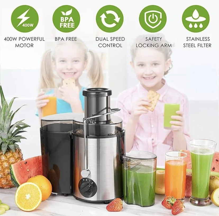 Multifunctional 800W Centrifugal Juicer Machine with Anti-Drip & Anti-Slip Design, 2-Speed Juicer for Fruits & Vegetables – Fast Juice Extraction Image