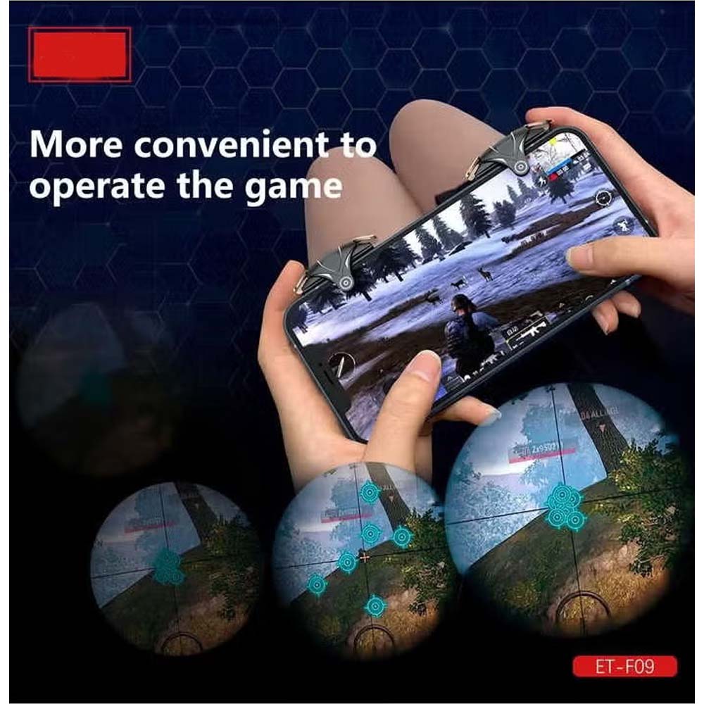 ET-F09 Finger Trigger Game Controller - Plug & Play Mobile Gamepad for iOS/Android, No Bluetooth or Charging Needed Image