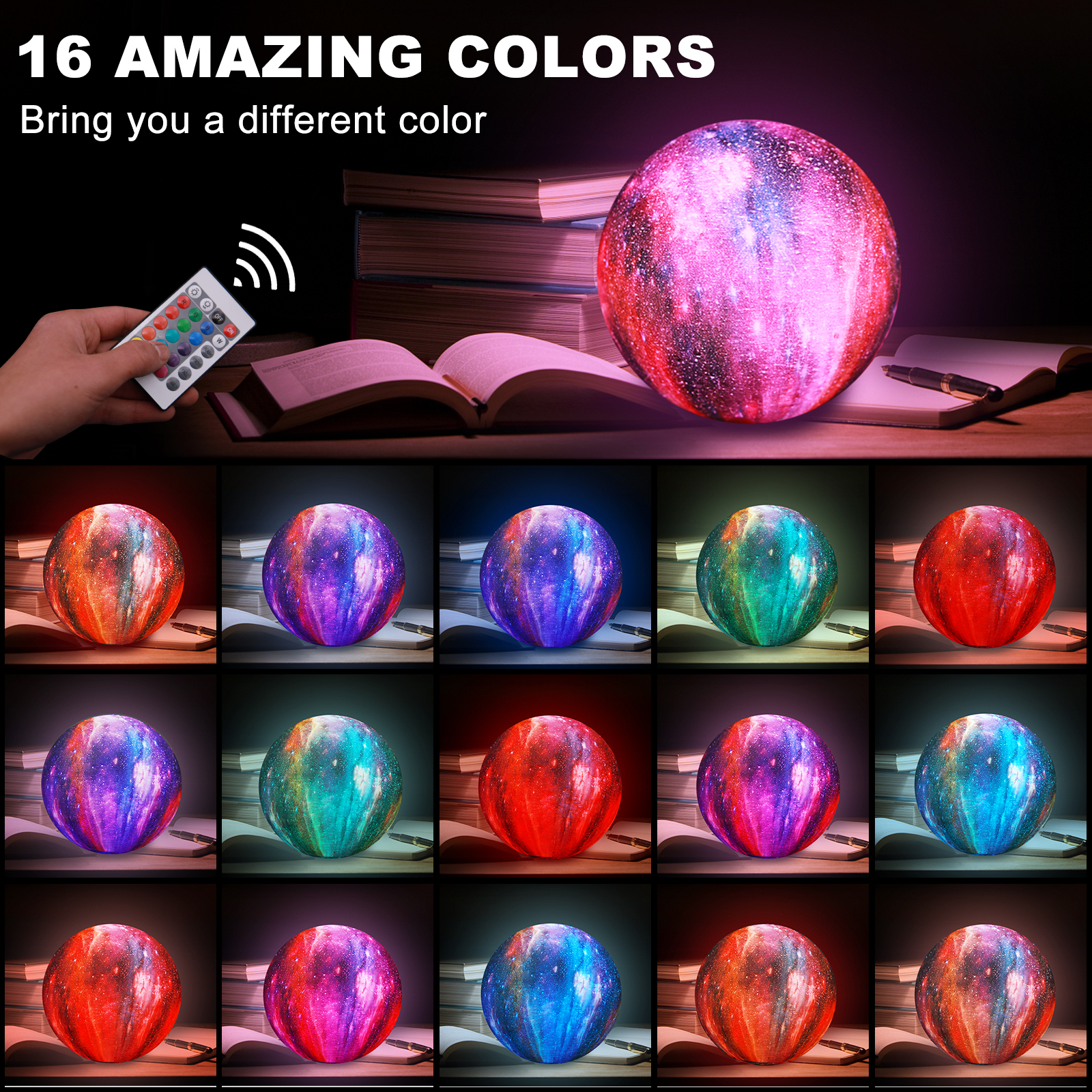Space Moon Star Light LED | Custom 8-20CM 3D Christmas Gifts | Night Lamp for Kids & Room Decor | Colorful Modern Lighting for Children’s Rooms Image