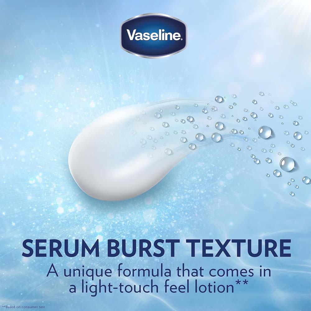 Vaseline Essential Even Tone Body Lotion - Gluta-Hya Serum Burst, 10X More Powerful Than Vitamin C, UV Protection, 200ml Image