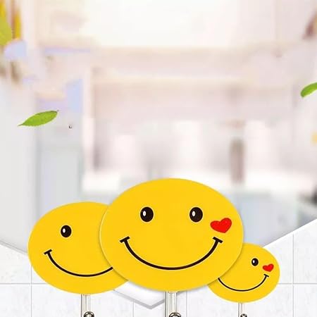 Wall Hanging Hook Set | 9-Piece Emoji Face Hooks with Strong Poster Adhesive Image