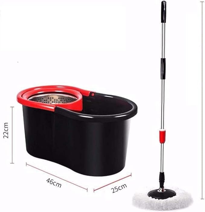 New Magic Mop Replacement Head | 360° Rotating Easy Hand Spin | Microfiber Spinning Mop - Gray | Efficient Cleaning for All Surfaces Image