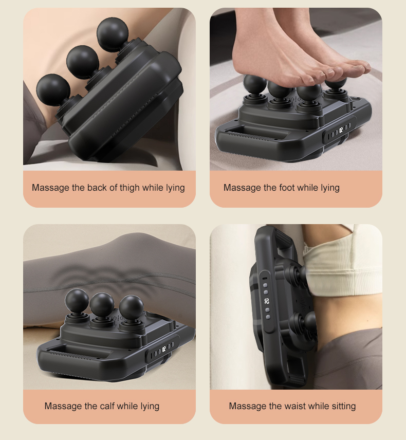 Tissue Body Massager | Powerful Fascia Gun Massage Hammer with Six Attachments | Relieve Muscle Soreness & Improve Circulation Image