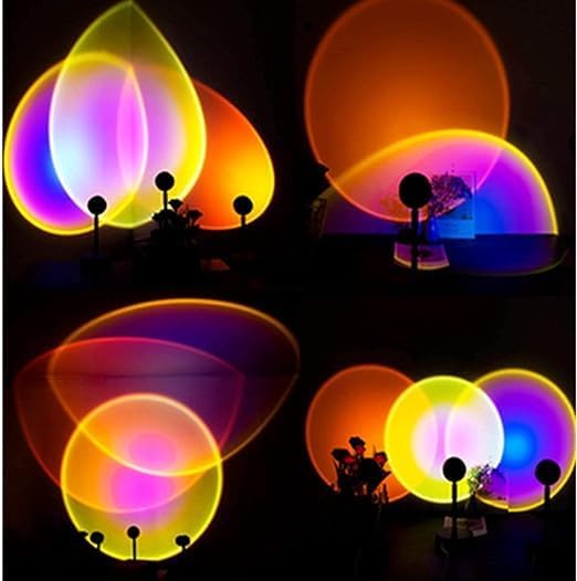180° Rotatable & USB Rechargeable Sunset Light Projector | LED Night Light for Kids and Adults | Create a Relaxing Atmosphere Image
