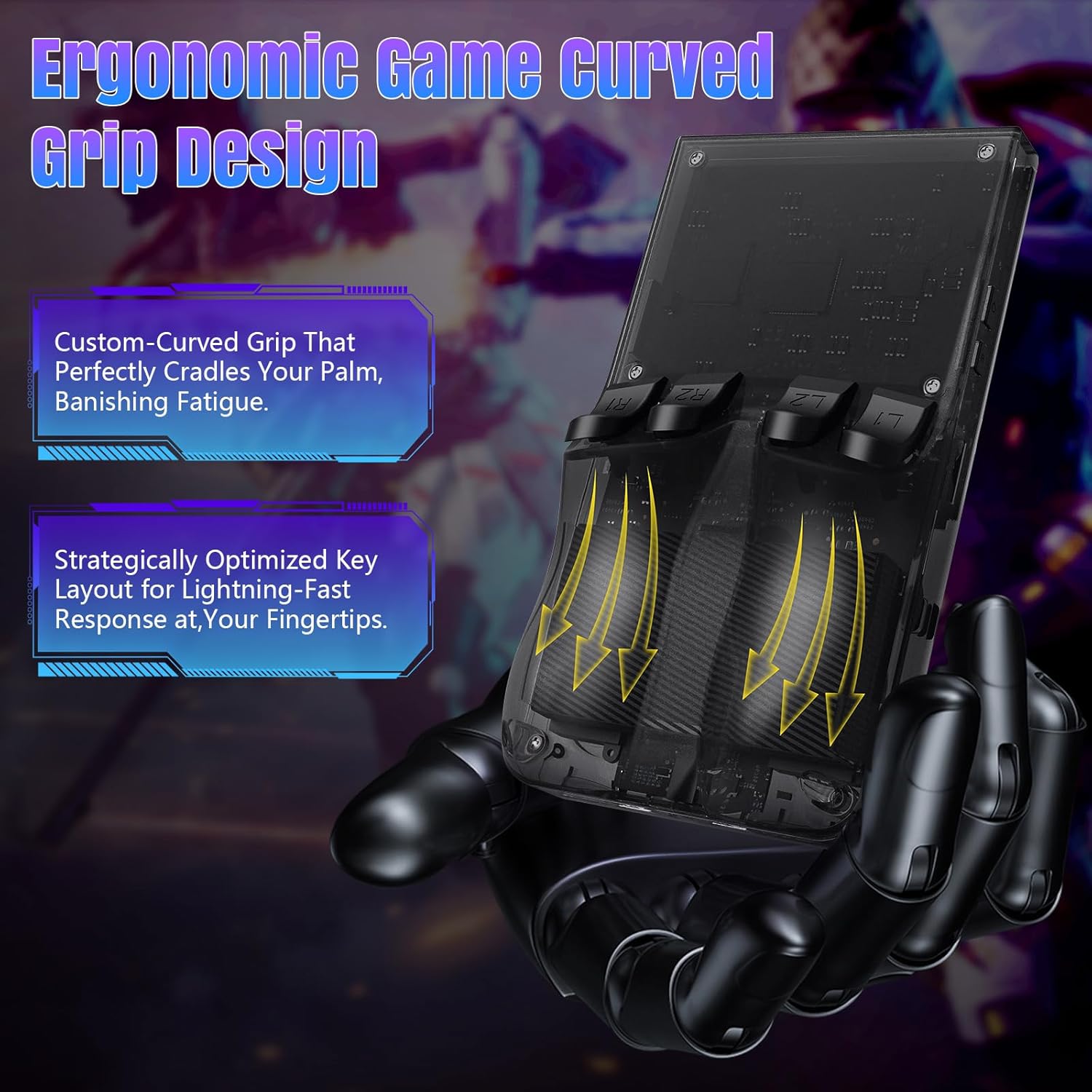 R36MAX Retro Handheld Console - 64GB/22,000 Games, 4" 4K IPS Screen, Open Source Linux System, Portable Classic Gaming (Multi-Colour) Image