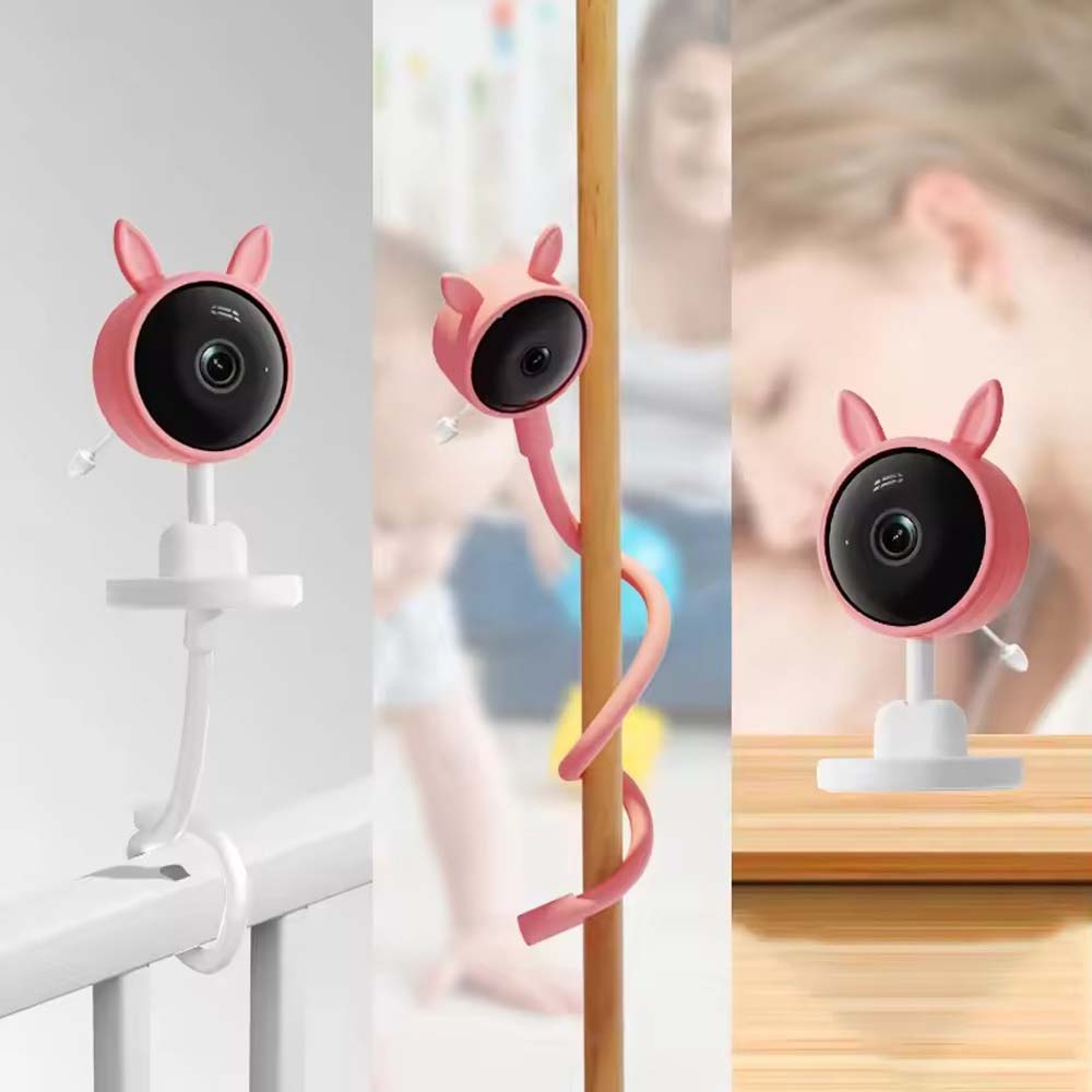Smart WiFi Baby Monitor - No Glow Night Vision Camera with Bluetooth Remote, 360° Coverage for Child Safety Image