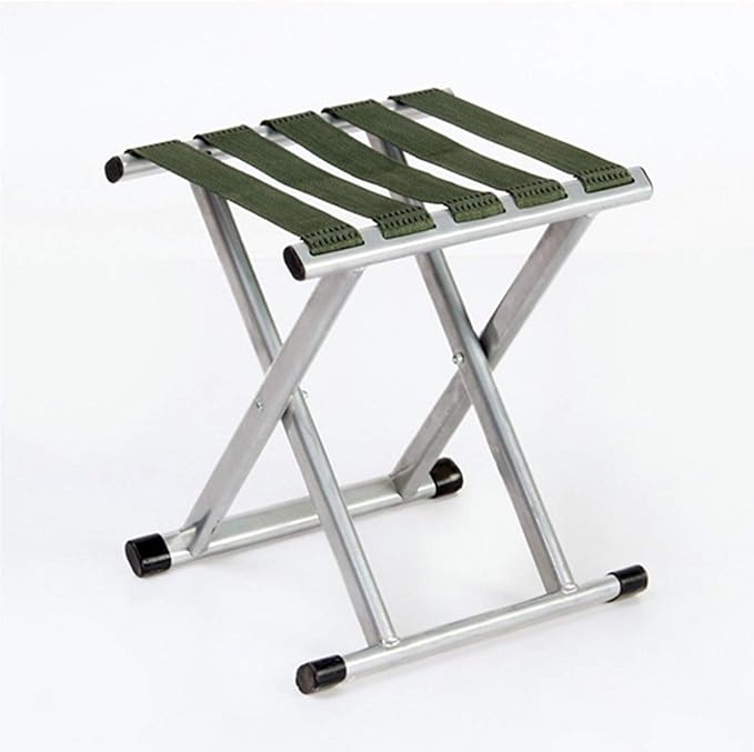 Camping Steel Pipe Folding Chair | Heavy Duty Outdoor Sports Chair with Nylon Ribbon Support Image