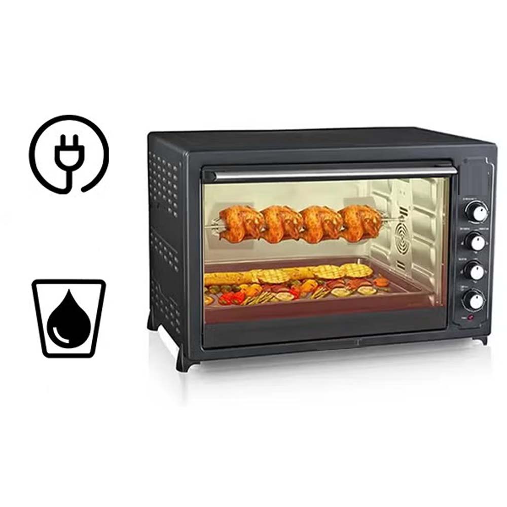 55L Electric Countertop Oven OE-1419 w/ Rotisserie & Convection - Auto Shut-Off, Stainless Steel Heating for Baking/Toasting/Broiling Image