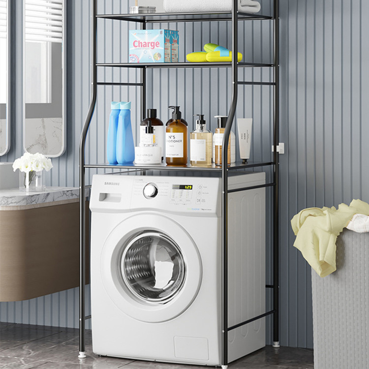 2/3 Layer Washing Machine Stand and Bathroom Storage Rack | Shelf with Towel Rack Image