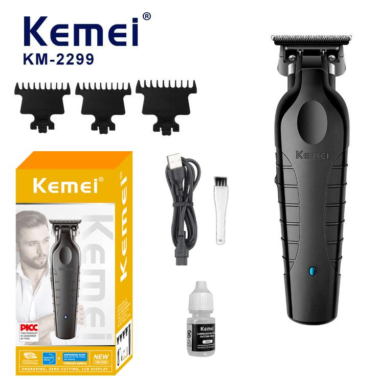 Kemei KM-2299 Professional Cordless Hair Clipper  1200mAh USB rechargeable trimmer for barber-grade haircuts at home or salon. Image