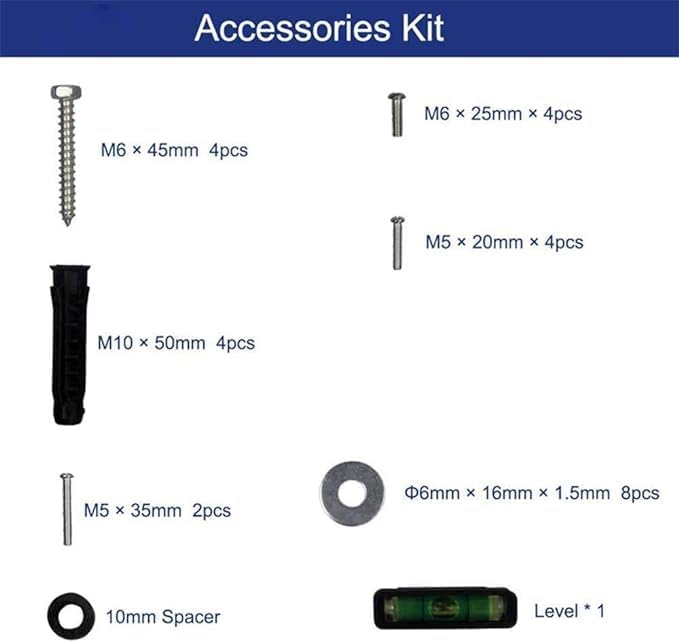 Universal TV Wall Mount with Shelf | Secure and Easy-to-Install Bracket for TVs and Monitors 34-81 Inches Image