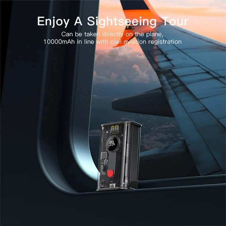 YP35 10000mAh Fast Charging Power Bank – LED Display Phone Charging Station Image