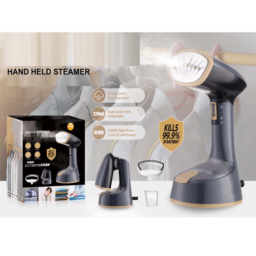 Handheld Steam Iron | 1470W Strong Power | 2 Gear Settings & 120ml Water Tank | Household Electric Steam Ironing Machine Image