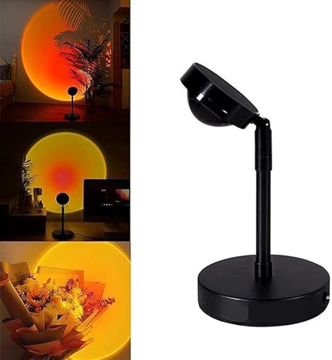 180° Rotatable & USB Rechargeable Sunset Light Projector | LED Night Light for Kids and Adults | Create a Relaxing Atmosphere Image