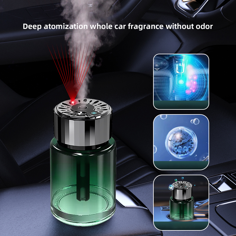 Car Air Freshener - Smart Aroma Diffuser with Colorful Lights & Essential Oils for Odor Elimination Image