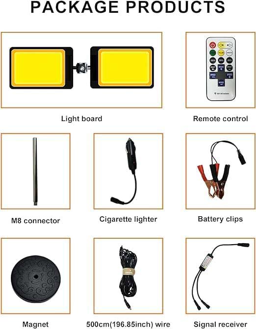 LED Work Light | 20000LM Dual-Head Adjustable, Magnetic Workshop and Camping Light | Bright, Portable, and Versatile Image