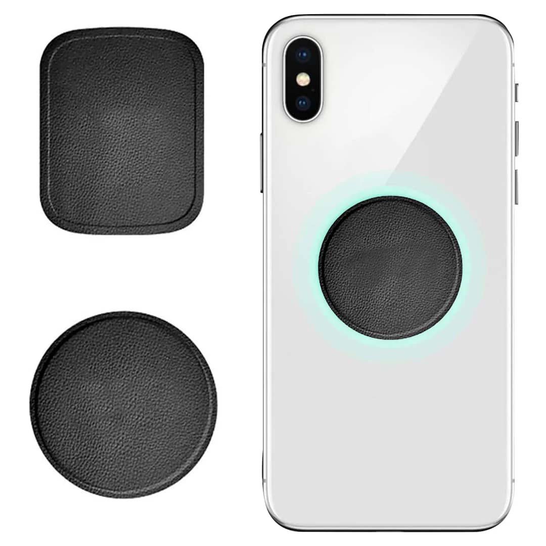 GD-G030 2-in-1 Magnetic Phone Holder - Leather Stand & Car Mount with Strong Magnet for Smartphones Image