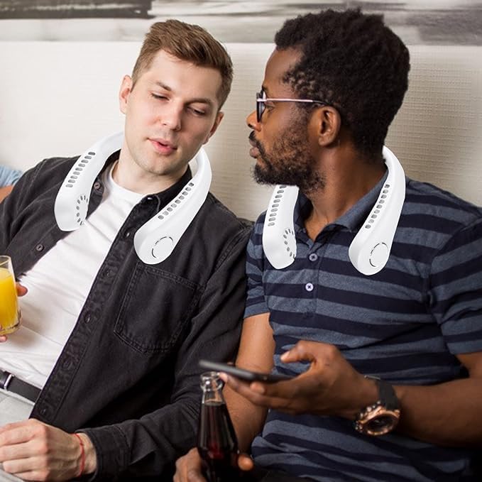 Foldable Neck Fan – Portable Personal Cooling System with 22 Balanced Air Outlets Image
