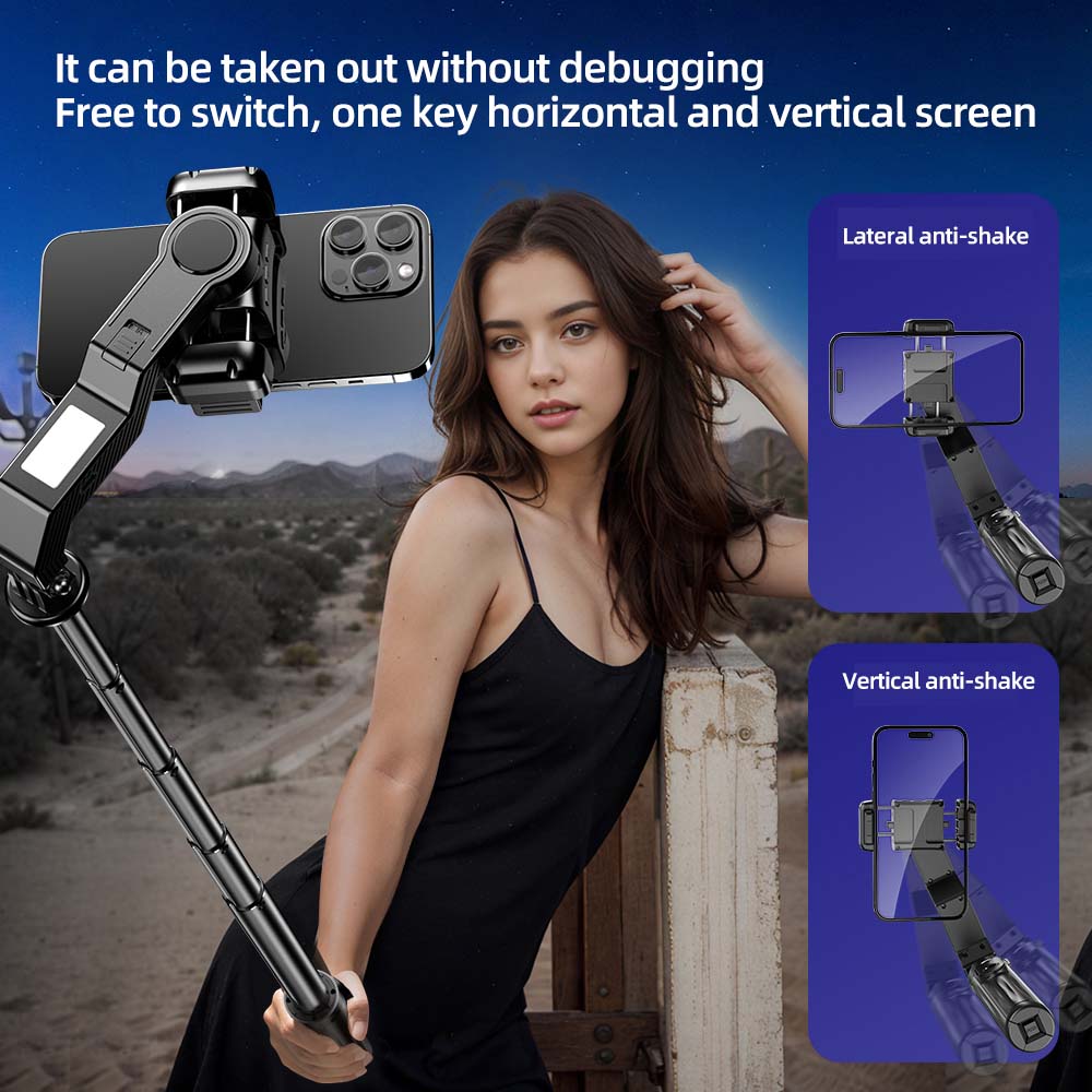 Q31 Handheld Gimbal Stabilizer -  Smartphone Stabilizer with Face Tracking, Wireless Remote & Tripod Stand Image